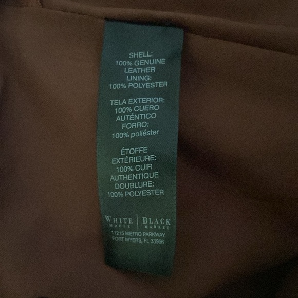 White House Black Market Leather Skirt- Size 12 - Picture 5 of 5